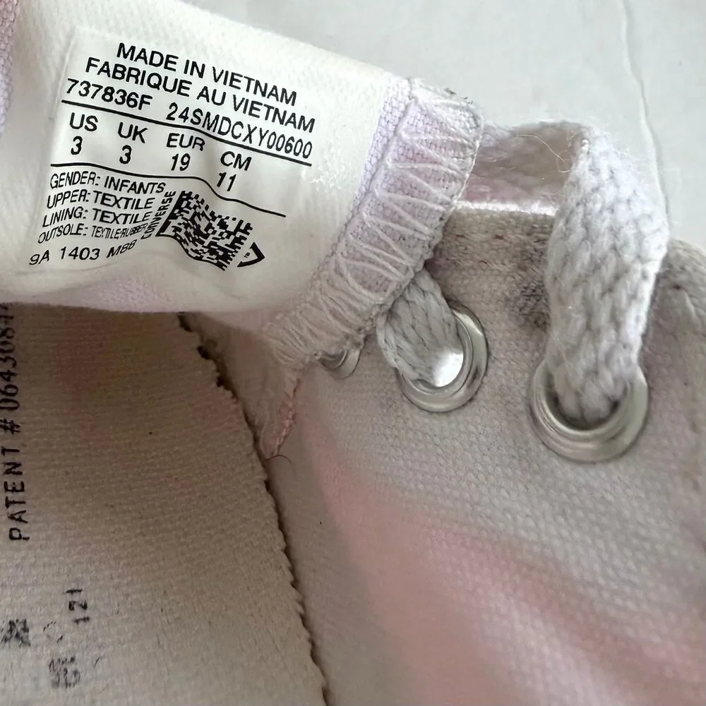 Converse All Star Toddler Girl's Sz 3 Baby Athletic Shoes Pink